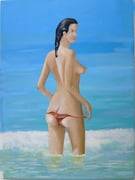 Frau im Meer, 30x40, 09