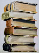 Kleines gestapeltes Wissen, 18x24, Oel, 2020 (Privatbesitz Sonja Bachmann)
