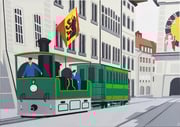 Bild Nr.36: Das Dampftram in Bern, 70x50, 2020