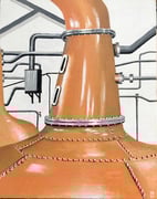 Lagavulin-Whisky-Brennerei, Schottland,Oel, 24x30, 2021 (Privatbesitz)