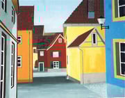 Häuser in Kandern, Deutschland, 60x50