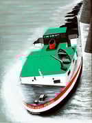 Bild Nr. 17: Havarie der «MS Birsigtal» an der Mittleren Brücke in Basel am 4.Juli 1958,  60x80