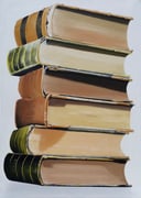 Grosses gestapeltes Wissen, 50x70, Oel, 2020 (Privatbesitz in Marktbreit, Deutschland)