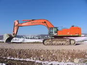 Hitachi Zaxis 870LC von Bunte. Aufgenommen im Januar 2011 in Nordbayern