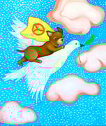 Friedenshund, Öl auf Leinwand ©Sonja Rieser 2022