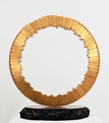 "Circle - harmony  (C-02)"　　　　　　　　　　H.50x45x30cm / brass / 1992