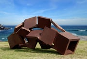 "Metamorphosis  inside out  (M-29)"　　　　　H.170x400x170cm / corten steel / Sculpture by the sea Bondi 2016 (Sydney) exhibition 2016