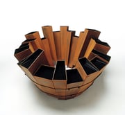 "Circle - 24 levels  (C-24)"　　　　　 H.100x200x200cm / mild steel, water / 1998