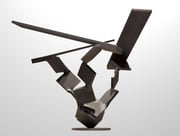 Metamorphosis - three dimensions  (M32)　H.70x70x70cm / mild steel / 2010