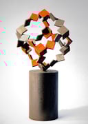 "Metamorphosis - inside out  (M-11)"　　　　　 H.50x22x22cm / mild steel / 2005