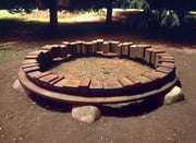 "Circle - on the earth  (C-18)"         H.50x350x350(⌀330)cm / corten steel / ’95-2017