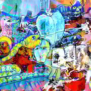 Kafkaesk_Acryl auf Karton_100x70 cm