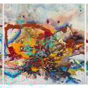 "FERN TRAIL"  triptych (33x33 ea / 33x99 o/a)  SOLD 