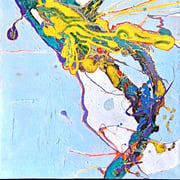 "SURFACING" diptych  (48x24)  SOLD Wertheim Contemporary (808) 573-5972  SOLD