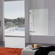 ENI A88: mampara de baño frontal con una hoja abatible y una hoja fija