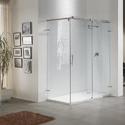 Iron A 24: mampara de ducha angular con una hoja corredera y dos hojas fijas