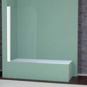 MAMPARA DE BAÑO MODELO "BURGOS". Frontal baño con 1 hoja pivotante 180º.