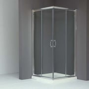 MAMPARA DE DUCHA MODELO "GUIPUZCOA". Angular de ducha con 2 hojas fijas y 2 correderas.