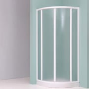 MAMPARA DE DUCHA MODELO "EUSKADI". Semicircular de ducha con 2 hojas fijas y 2 correderas.