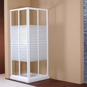 MAMPARA DE DUCHA MODELO "BILBAO". Angular de ducha con 2 hojas fijas y 2 correderas.