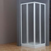 MAMPARA DE DUCHA MODELO "VIZCAYA". Angular de ducha con 2 hojas fijas y 2 correderas.