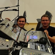 Unsere Techniker - Mathias Hoffmann & Markus Gehrlein (Gehrlein Veranstaltungstechnik / www. gehrlein-veranstaltungstechnik.de)