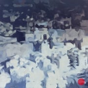 adam bota, "die erleuchtete stadt, 2018, 100 x 140 cm, oil on canvas – erlas galerie