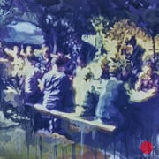 adam bota, "nachmittag", 2020, 150 x 180 cm, oil on canvas – erlas galerie