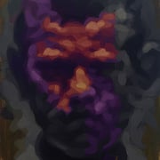 adam bota, "wutkind", 2022, 50 x 40 cm, mischtechnik auf karton – erlas galerie