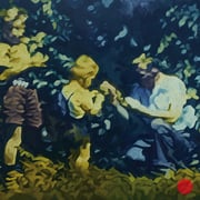 adam bota, "die vemittlungsbemühung", 2022, 100 x 150 cm, oil on canvas – erlas galerie