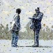 "Unter Beobachtung", 2013, Öl auf Leinwand, 75 x 70 cm