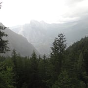 25.07.2014 Aufstieg zum Telegraph - Regen droht und tritt auch heftig ein...