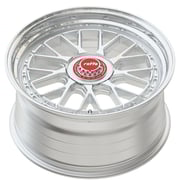 RAFFA WHEELS RS-03 ZV SILVER / RED CAP / LIP POLISHED 