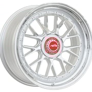 RAFFA WHEELS RS-03 ZV SILVER / RED CAP / LIP POLISHED 