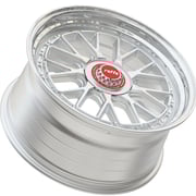 RAFFA WHEELS RS-03 ZV SILVER / RED CAP / LIP POLISHED 