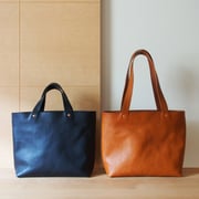 midnight blue （持ち手通常・リベットコッパ―）/ brandy（肩掛け仕様・リベットコッパ―）