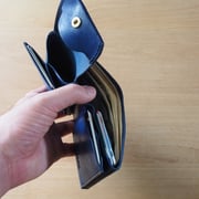 お札は最大で20枚ほど収納可