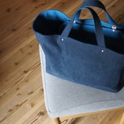 『recta bag』　navy/blue　持ち手通常（ひじ掛）仕様