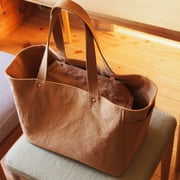『recta bag』　camel/camel　持ち手肩掛け仕様