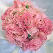 ￥15000（ブートニア込）  30×25x25　クラッチカラーブーケ