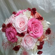 ￥20000（ブートニア込）  24x15x23　プリザーブドフラワーブーケ