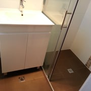 Picnic Point Ensuite Renovations After With Wall To Wall Sliding Shower Screen