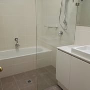 Tempe Bathroom Renovation After Photo - Vanity With Stone Benchtop From Harvey Norman