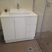 Tempe Ensuite Renovation After With Custom Made Wall To Wall Shower Screen