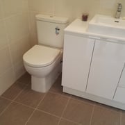 Tempe Ensuite Renovations After With White Poly Vanity