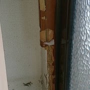 玄関のサッシ部分です。