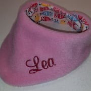 WHT hier mit Fleece in rosa und Schrift in pink