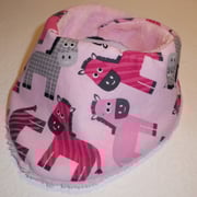 WHT Zebras pink; Stoff reicht nur noch für eine Schnullertasche!