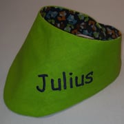 WHT mit Baumwollstoff auf der Rückseite in grün - vom Motivstoff der Füchse ist nur noch wenig Stoff da!