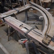 Réassemblage d'une imposte cintrée